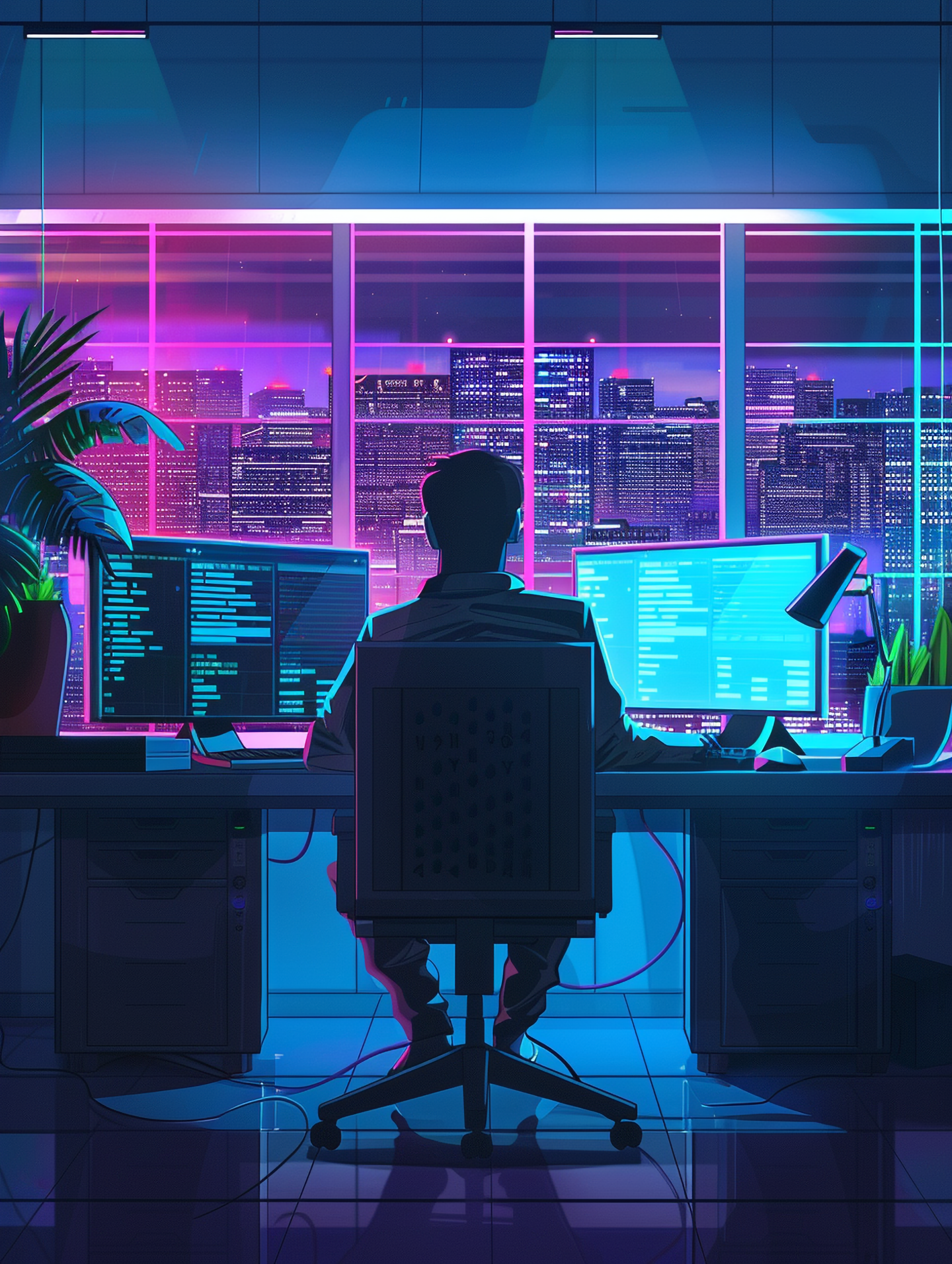 Desk setup representing focused development work