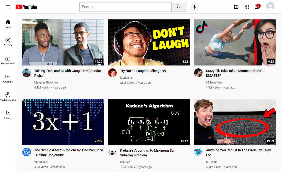 YouTube UI Clone